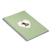 Gingham Dog im Herzen Notizblock (Rechte Seite)