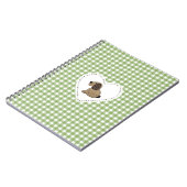 Gingham Dog im Herzen Notizblock (Linke Seite)