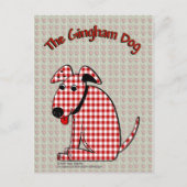 Gingham Dog Postcard Postkarte (Vorderseite)