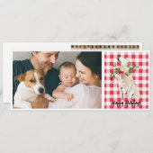 Gingham Dog Weihnachtskarte Feiertagskarte (Vorne/Hinten)