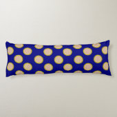 Gingham Dots, Blue Body Pillow Seitenschläferkissen (Rückseite)