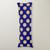 Gingham Dots, Blue Body Pillow Seitenschläferkissen (Vorderseite Vertikal)