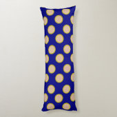 Gingham Dots, Blue Body Pillow Seitenschläferkissen (Rückseite (Vertikal))