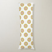 Gingham Dots, weißes Kissen (Vorderseite Vertikal)