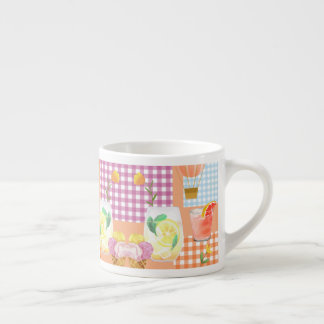 Gingham Dreaming of Summer Espresso Tasse