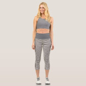 Gingham Dunkelgrau Capri Leggings (Vorderseite)