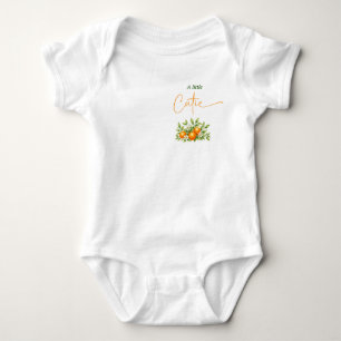 Gingham Ein Kleiner Schatz Orange Babyparty Baby Strampler
