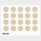 Gingham Elegant Cream Pattern Sticker (Blatt)