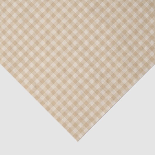 Gingham Elegant Cream Pattern Tissue Paper Seidenpapier (Ausschnitt)