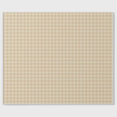 Gingham Elegant Cream Wrapping Paper Roll Geschenkpapier (Flach)