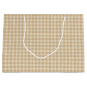 Gingham Elegante Cream Pattern - Große Geschenktas Geschenktüte (Vorderseite)