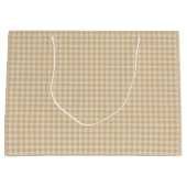 Gingham Elegante Cream Pattern Große Geschenktasch Geschenktüte (Vorderseite)