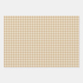 Gingham - elegante Cream Wrapping Paper Sheets Geschenkpapier Set (Vorderseite 2)