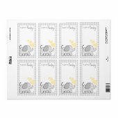 Gingham Elephant Book Tags (Vorne)