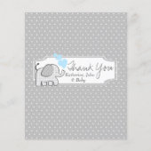 Gingham Elephant Candy Bar Wrapper Favor Flyer (Vorne)