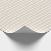Gingham-Elfenbein-Packpapier Geschenkpapier (Ecke)