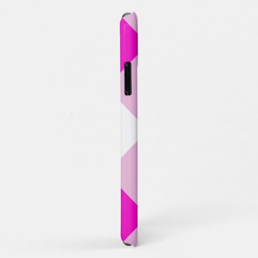 Gingham - Fall Fuchsia Pink und Pastellrosa Case-Mate iPhone Hülle (Hinten/Rechts)