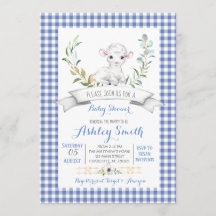 Gingham Farm Schafe Babydusche