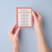 Gingham-Feiertags-Sonderangebot Weihnachts-Preisli Flyer (Gruppe)