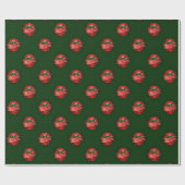 Gingham Feliz Navidad Geschenkpapier (Flach)