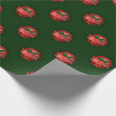 Gingham Feliz Navidad Geschenkpapier (Ecke)