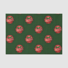 Gingham Feliz Navidad Seidenpapier