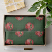 Gingham Feliz Navidad Seidenpapier (Geschenk)