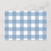 Gingham French Teddy Bear Diapper Raffle Begleitkarte (Rückseite)