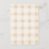 Gingham French Teddy Bear Diapper Raffle Begleitkarte (Rückseite)