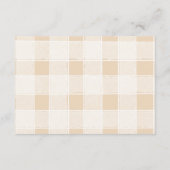 Gingham French Teddy Bear Diapper Raffle Begleitkarte (Rückseite)