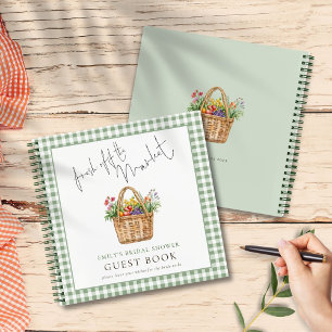 Gingham Fresh off Market Brautparty Guest Book Notizblock
