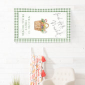 Gingham Frisch vom Markt Willkommens-Brautabschied Banner (Insitu)