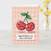 Gingham-Frucht-Geburtstagskarte Karte (Gelbe Blume)