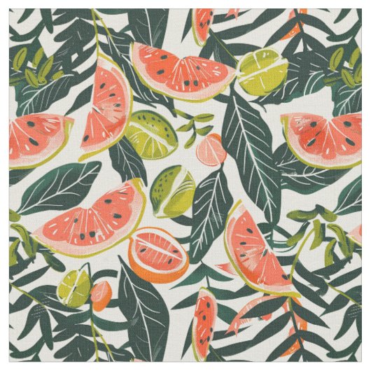 Gingham-Fruchtmuster Stoff (Nahaufnahme)