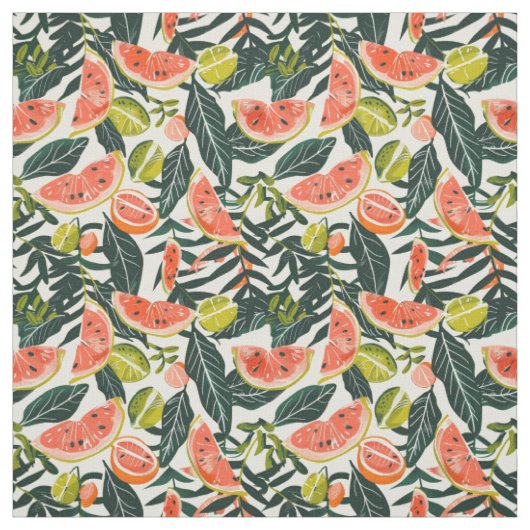 Gingham-Fruchtmuster Stoff (Muster)