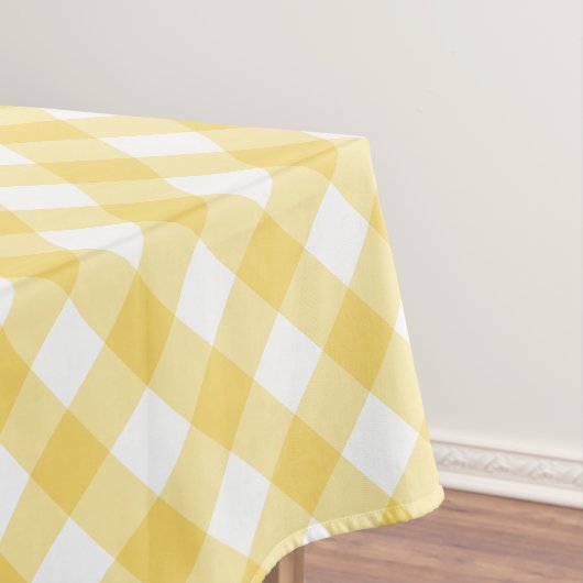 Gingham Gelb-Weiß-Kariertes Muster Tischdecke (Beispiel)