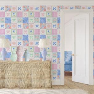 Gingham-Gingham-Bogen Tapete