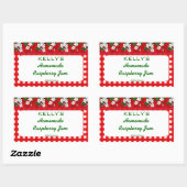 Gingham-Gingham-Gingham-Gelee Rechteckiger Aufkleber (Blatt)