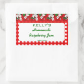 Gingham-Gingham-Gingham-Gelee Rechteckiger Aufkleber (Tasche)