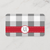Gingham, Gingham Pattern, Geometrisches Muster Visitenkarte (Vorderseite)
