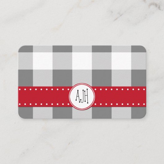 Gingham, Gingham Pattern, Geometrisches Muster Visitenkarte (Vorderseite)