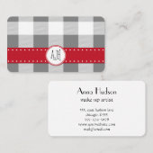Gingham, Gingham Pattern, Geometrisches Muster Visitenkarte (Vorne/Hinten)