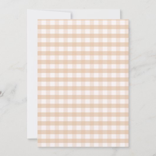 Gingham Goose 3. Geburtstag Einladung (Rückseite)