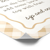 Gingham Goose Baby Dusche Mimosa Bar Sign Poster (Ecke)