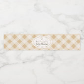 Gingham Goose Baby Dusche Wasser Flasche Etikett (Einzelnes Label)