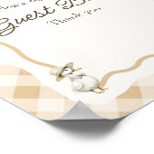 Gingham Goose Baby Shooting Guest Book Sign Poster (Ecke)