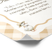 Gingham Goose Baby Shower Crawer Station Zeichen Poster (Ecke)