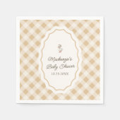 Gingham Goose Baby Shower Serviette (Vorderseite)