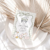 Gingham Goose Gender Neutral Baby Shower Einladung