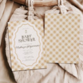 Gingham Goose Gender Neutral Baby Shower Einladung